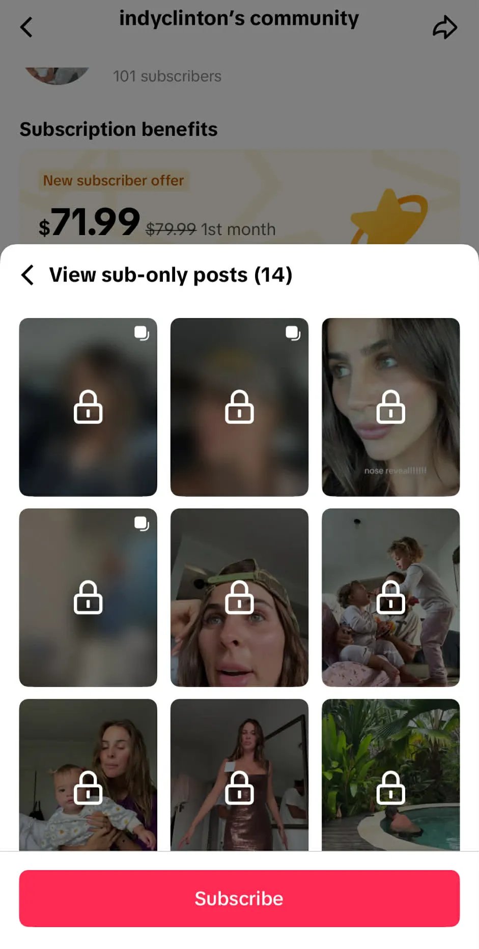Indy Clinton puts nose job results behind paywall.
