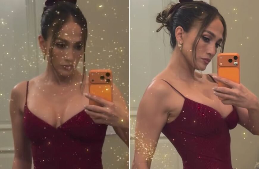 Jennifer Lopez Celebrates Christmas in Style with a Stunning '90s-Inspired Dress for a Joyful Dinner with Family