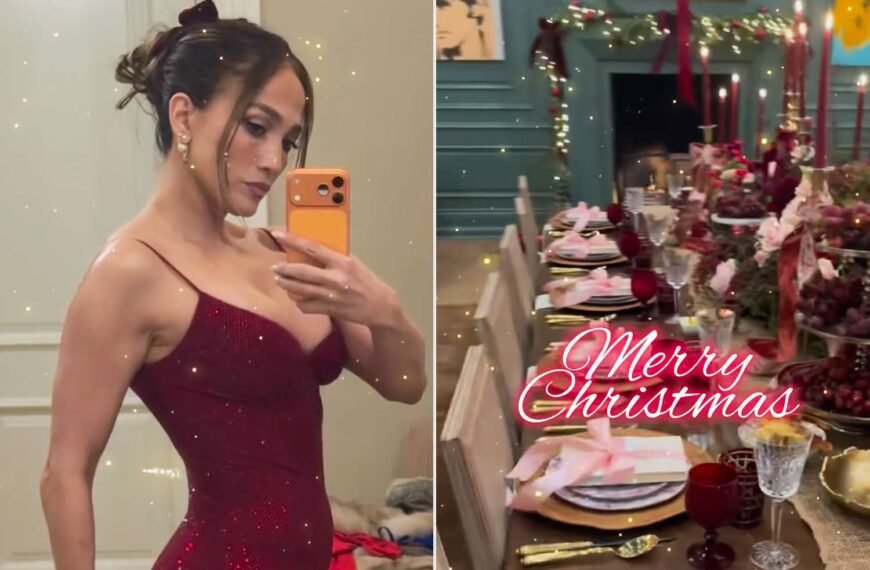 Jennifer Lopez Shares Her Beautiful Christmas Decor: From a Dazzling Tree to a Warm Tablescape