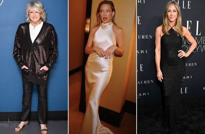 Stylish New Year’s Eve Outfit Ideas Inspired by Celebrities Like Jennifer Aniston, Kate Hudson, and Martha Stewart