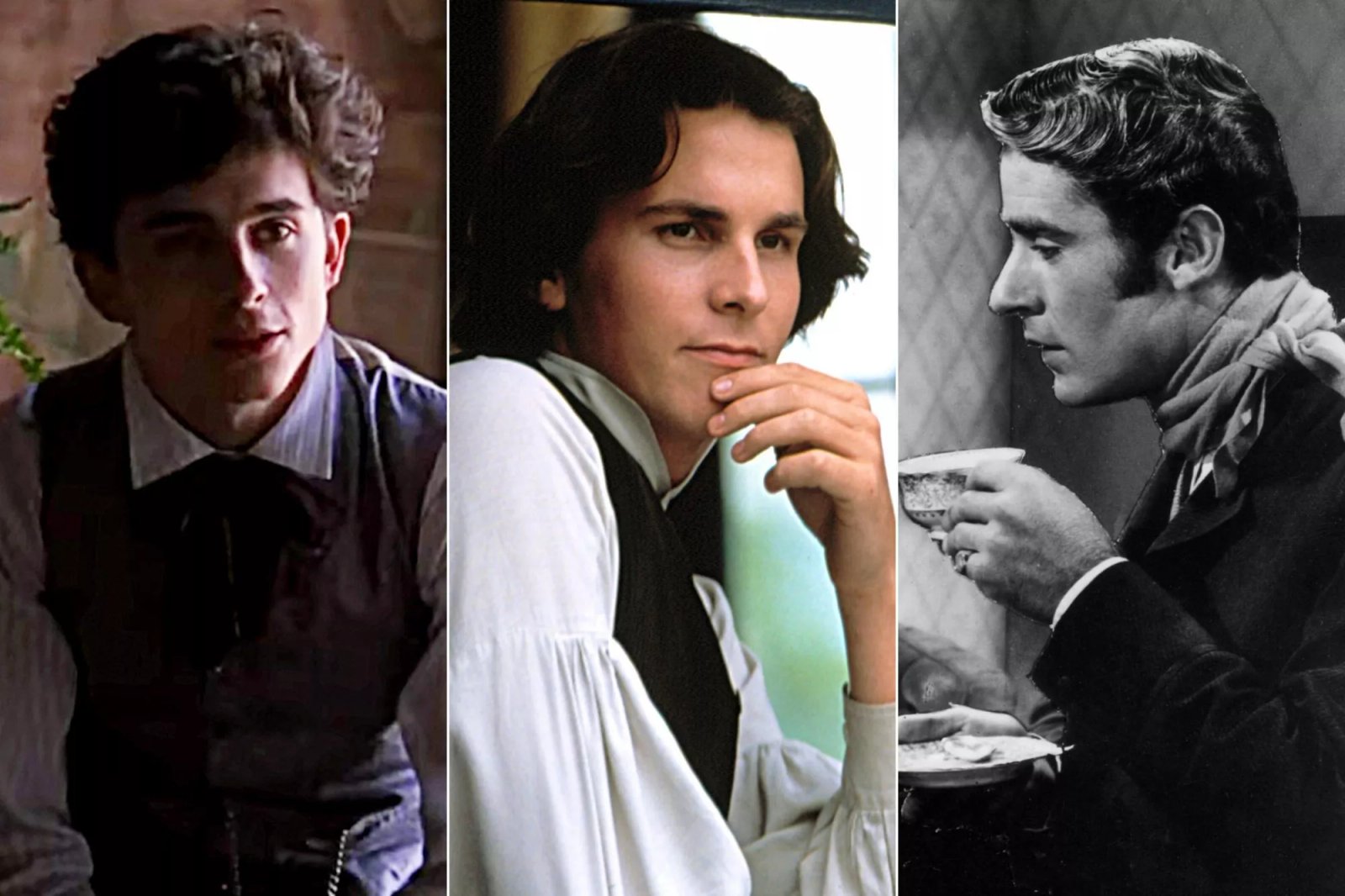 Timothée Chalamet, Christian Bale and Peter Lawford as Theodore "Laurie" Laurence