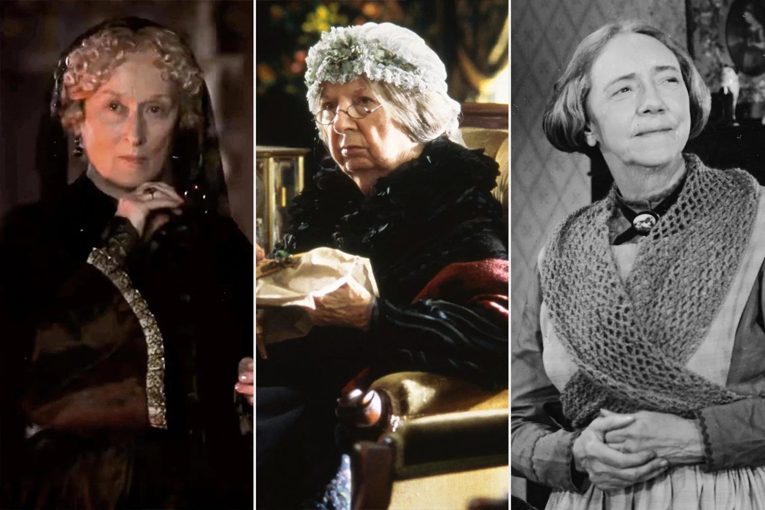 Meryl Streep, Mary Wickes and Lucile Watson as Aunt March