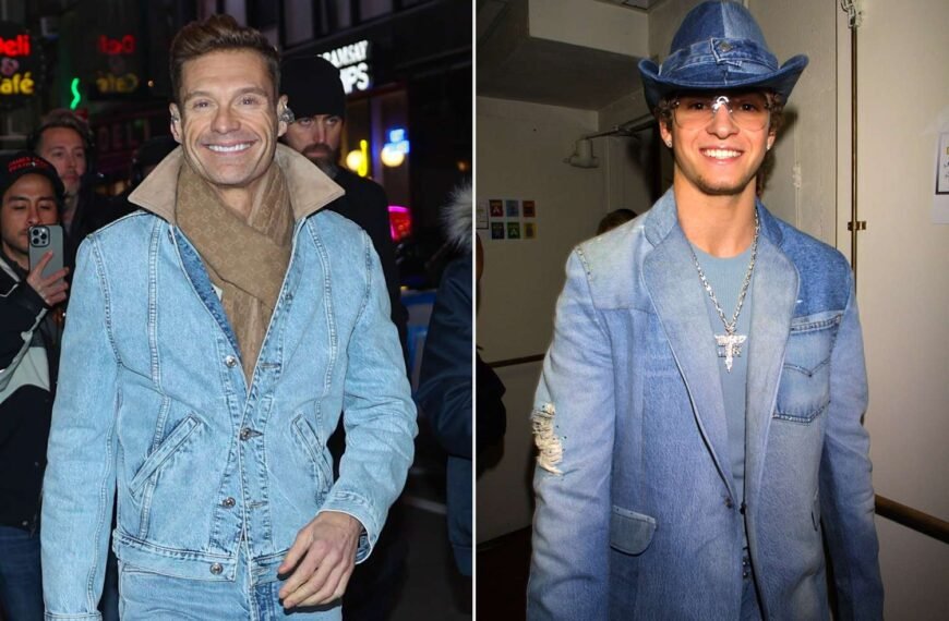 Ryan Seacrest Shares a Laugh About His 'Mid-Life Crisis' in a Stylish All-Denim Outfit Inspired by Justin Timberlake