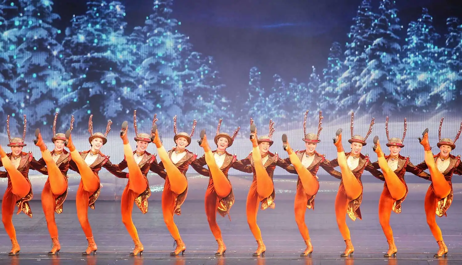 The Rockettes perform at the opening night of the 2010 Radio City Christmas Spectacular at Radio City Music Hall on November 9, 2010, in New York City.