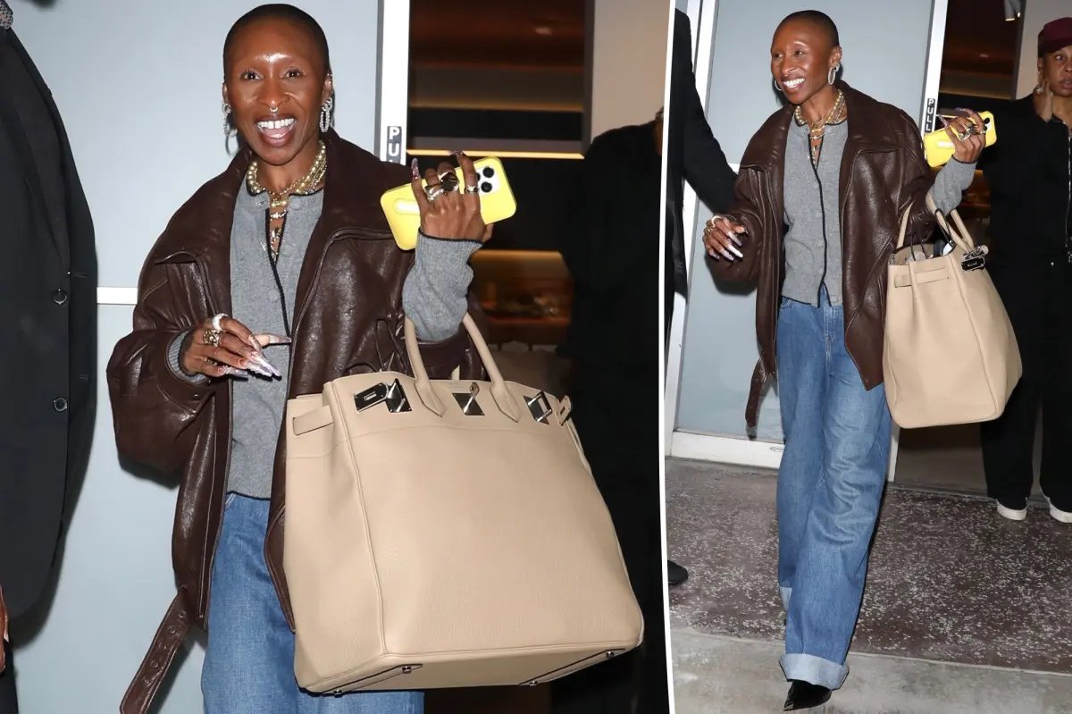 A Closer Look at Cynthia Erivo’s Oversized Birkin Bag: What’s Inside?
