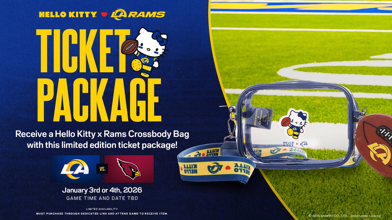 A Heartwarming New Collaboration Between the LA Rams and Hello Kitty Celebrates Cuteness and Team Spirit