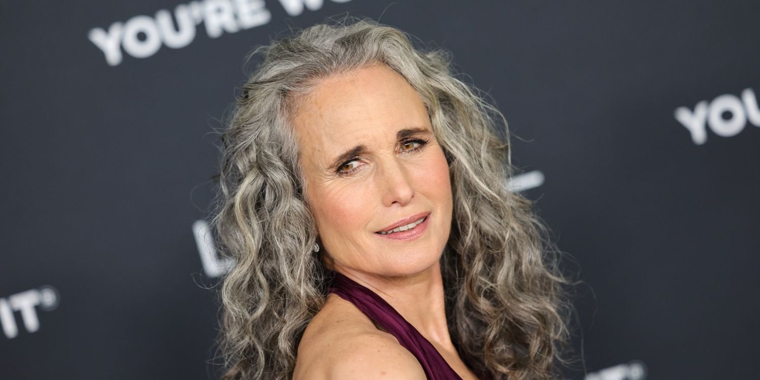 Andie MacDowell Turns Heads in a Sheer Dress Featuring a Trendy Y2K Sleeve Design