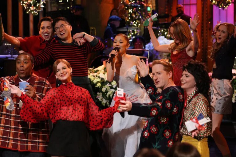 Ariana Grande Shares a Fun Take on Mariah Carey's Christmas Classic During SNL Monologue