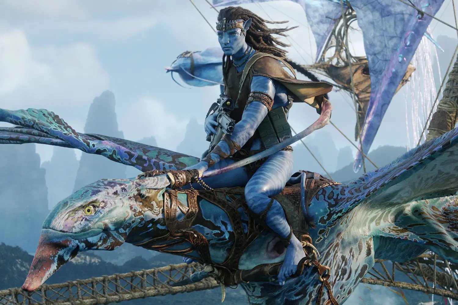 Jake Sully (Sam Worthington) in 20th Century Studios' AVATAR: FIRE AND ASH.