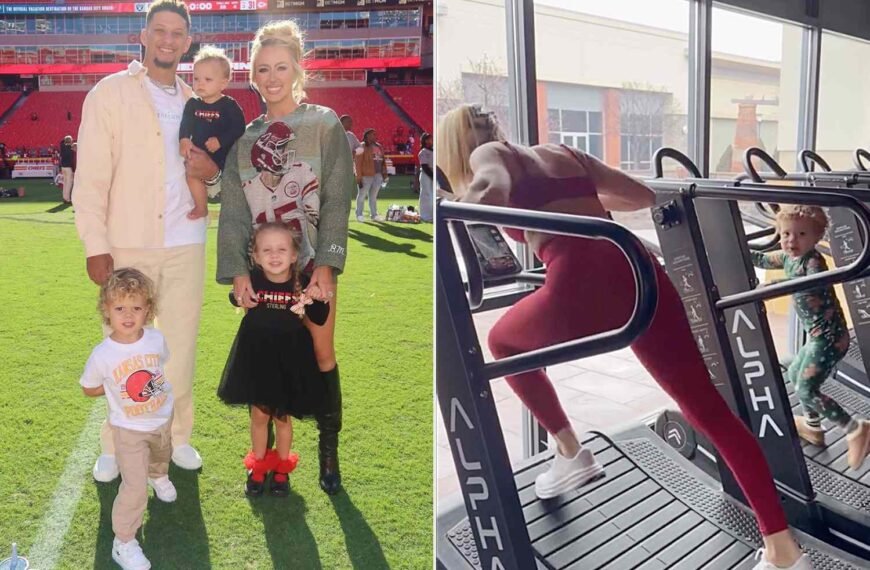 Brittany Mahomes Stays Active While Her Kids Enjoy Treadmill Fun