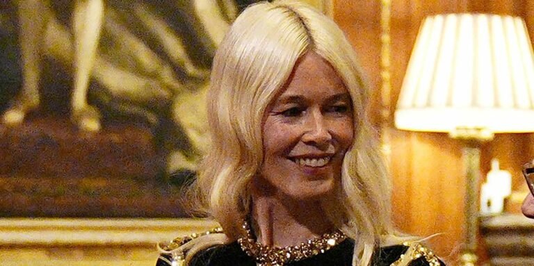 Claudia Schiffer Dazzles in a Bedazzled LBD at Royal Event with Kate Middleton