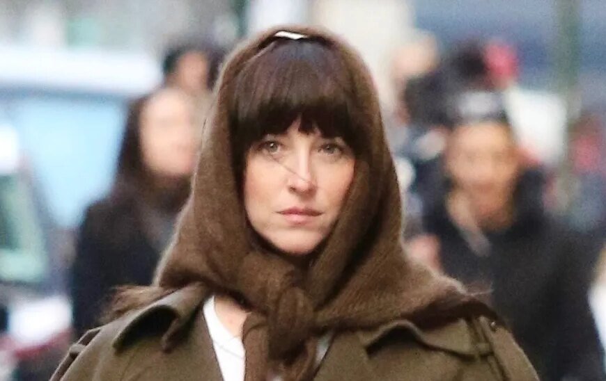 Dakota Johnson's Triangle Scarf: Your Go-To for Winter Hat Hair Solutions