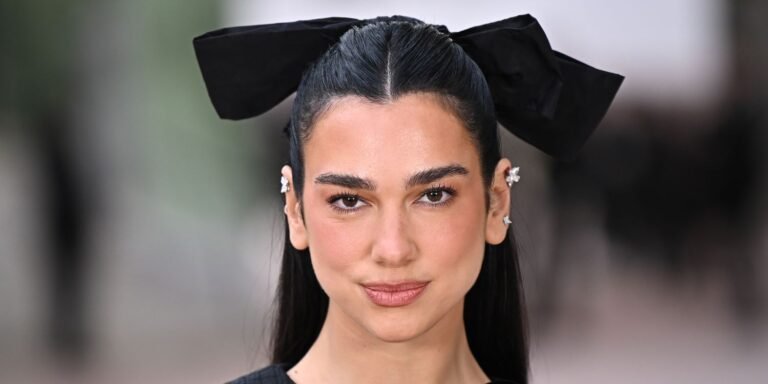 Dua Lipa Dazzles in a Sheer Dress and Her Brightest Hair Yet