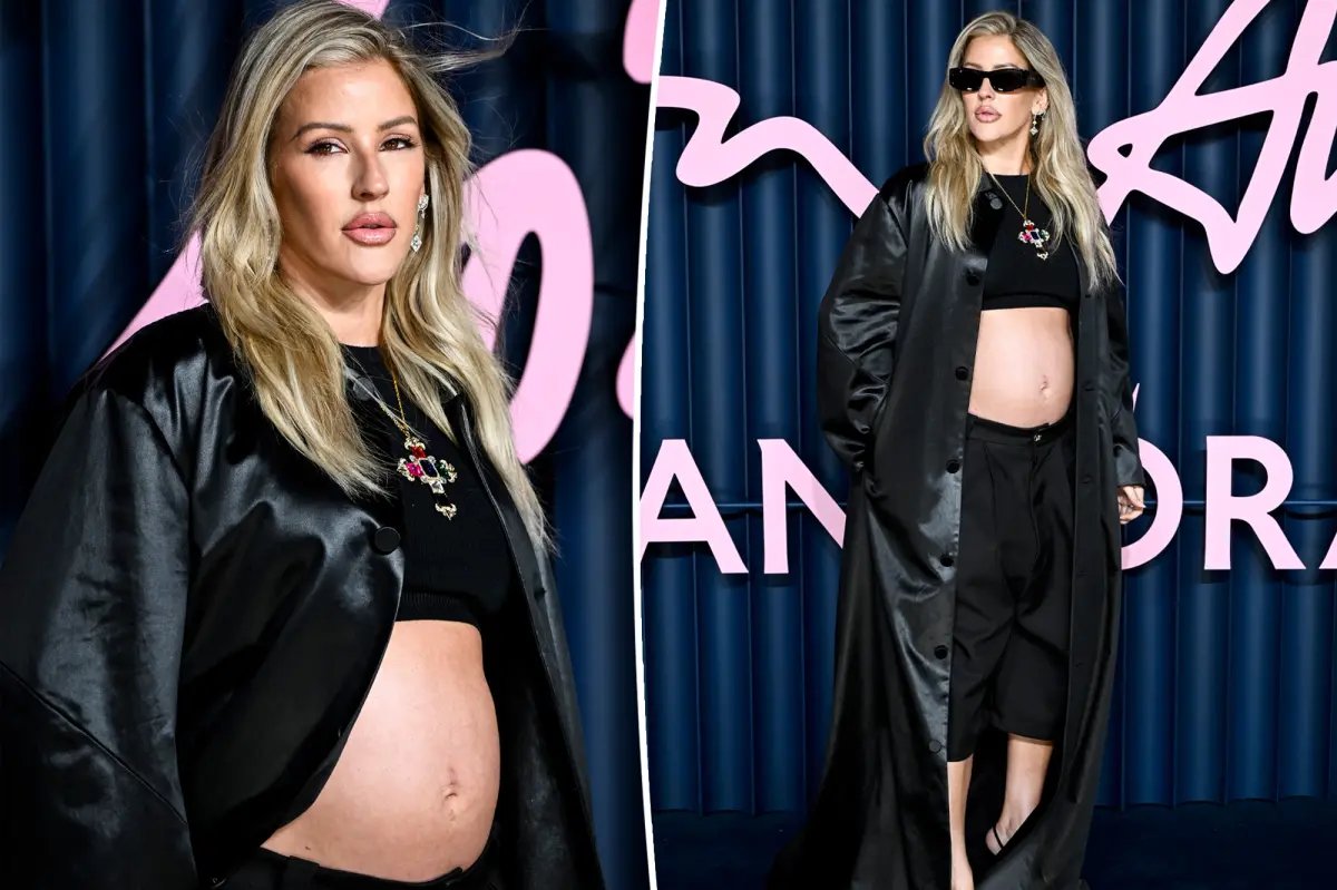Ellie Goulding Shows Off Her Baby Bump in a Crop Top at The Fashion Awards 2025 Red Carpet
