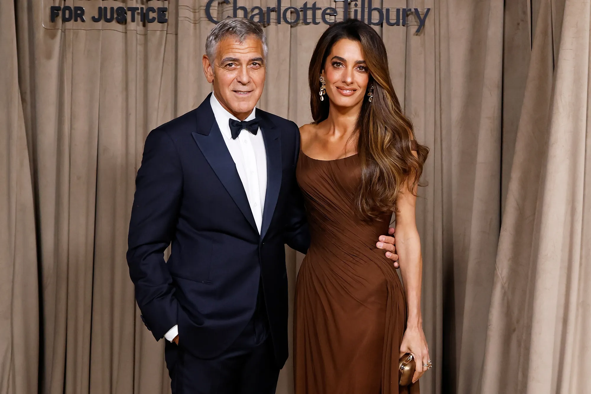 George Clooney and Amal Clooney attend the Clooney Foundation For Justice's The Albies
