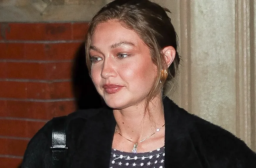 Gigi Hadid Styles Barrel Jeans with a Trendy Fall Jacket Perfect for Millennials