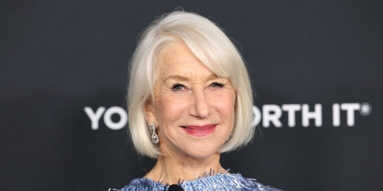 Helen Mirren's Stunning Ice-Inspired Dress Shines at a Special Red Carpet Event
