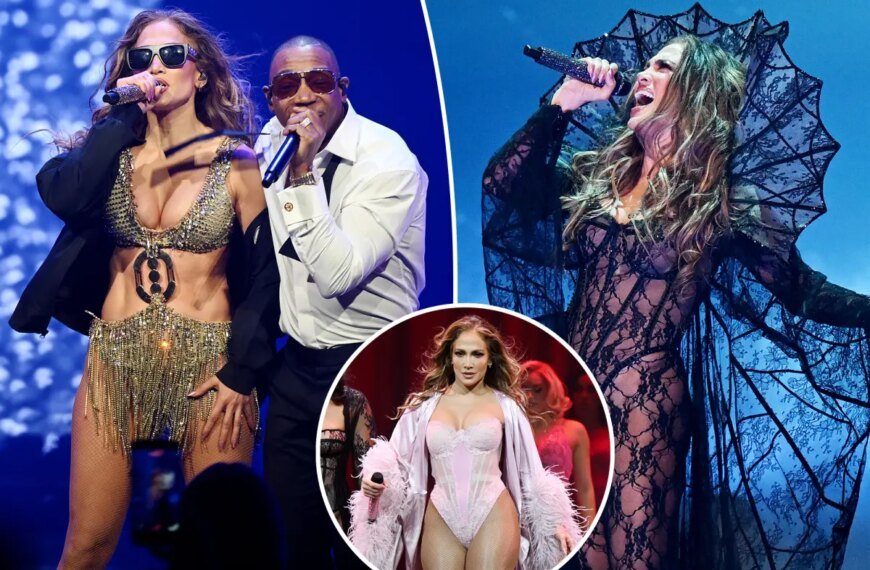 J.Lo Shines in a Sheer Spiderweb Catsuit for Her Vegas Debut with Ja Rule