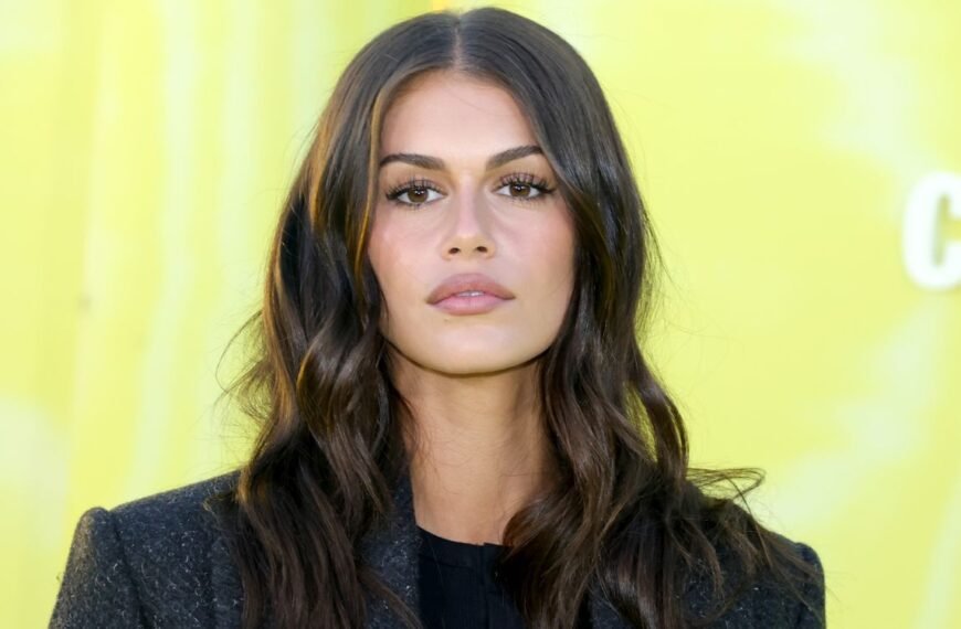 Kaia Gerber Shares a Candid Selfie in a Denim Skirt and Nothing Else