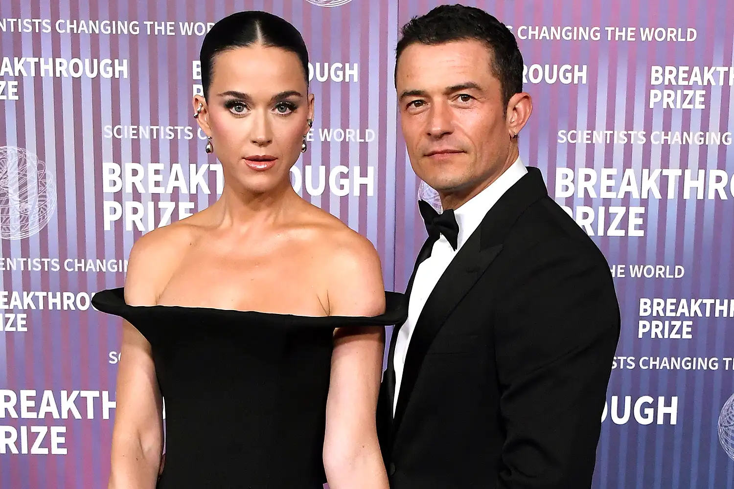 Katy Perry and Orlando Bloom at the 10th Annual Breakthrough Prize Ceremony on April 13, 2024 in Los Angeles.