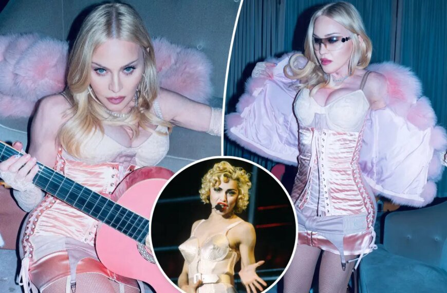Madonna Brings Back Her Iconic '90s Look with a Pink Satin Corset
