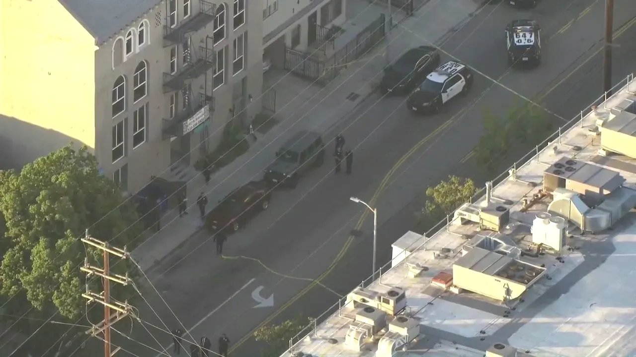 Police Out in Force at Hollywood Shooting Location