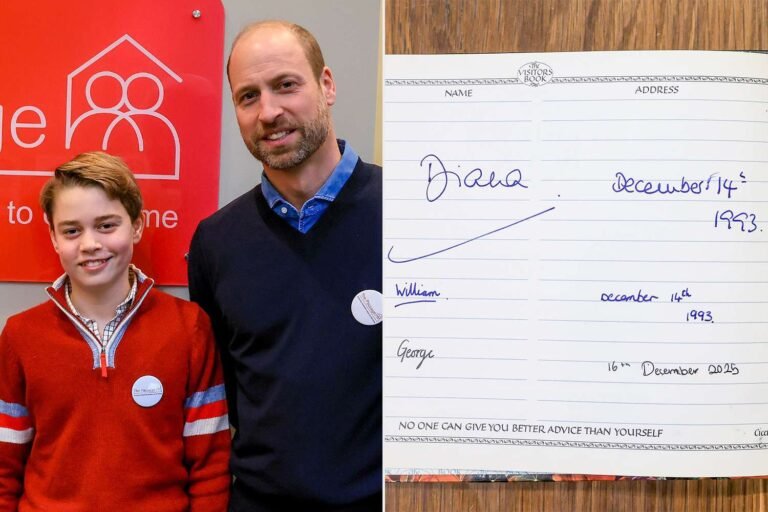 Prince George Pays Tribute to Grandma Princess Diana by Signing Her Name During Charity Visit with Dad William