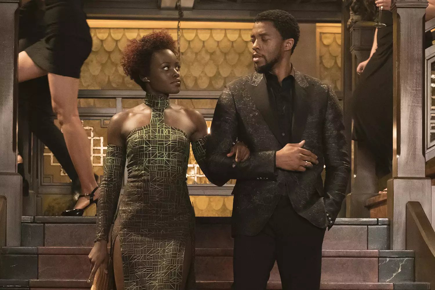 Lupita Nyong'o and Chadwick Boseman in 'Black Panther.'