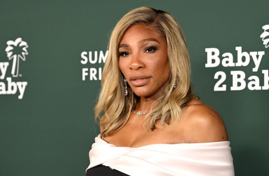 Serena Williams Stuns in a Plunging Gown with Y2K-Inspired Sleeves at a Wedding