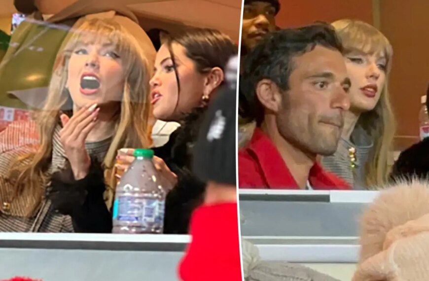 Taylor Swift Supports Travis Kelce in Miu Miu During Chiefs vs. Texans Game