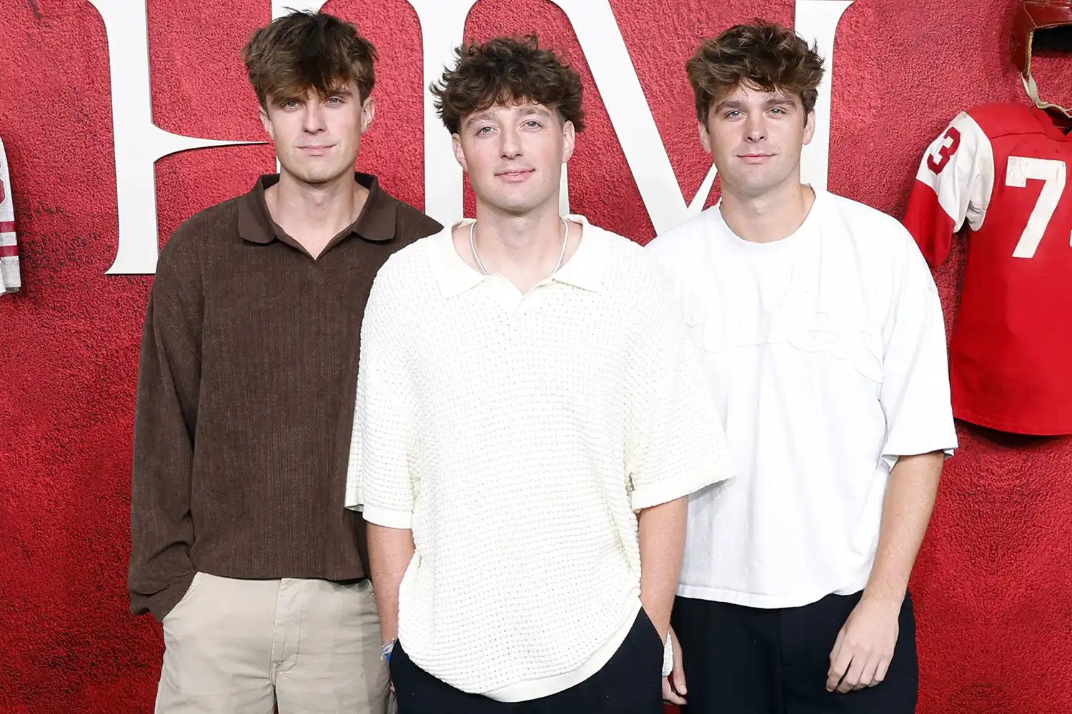 Carson Genal, Tucker Genal, and Connor Genal arrive at the 