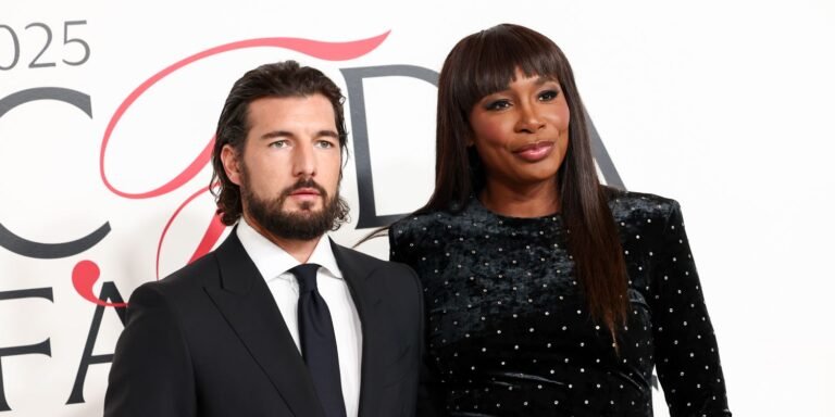 Venus Williams Shows Off Stunning Sheer Wedding Gown with a Unique Belly Button-Grazing Design