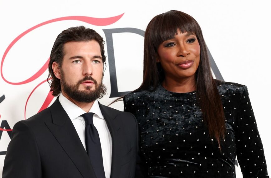 Venus Williams Shows Off Stunning Sheer Wedding Gown with a Unique Belly Button-Grazing Design