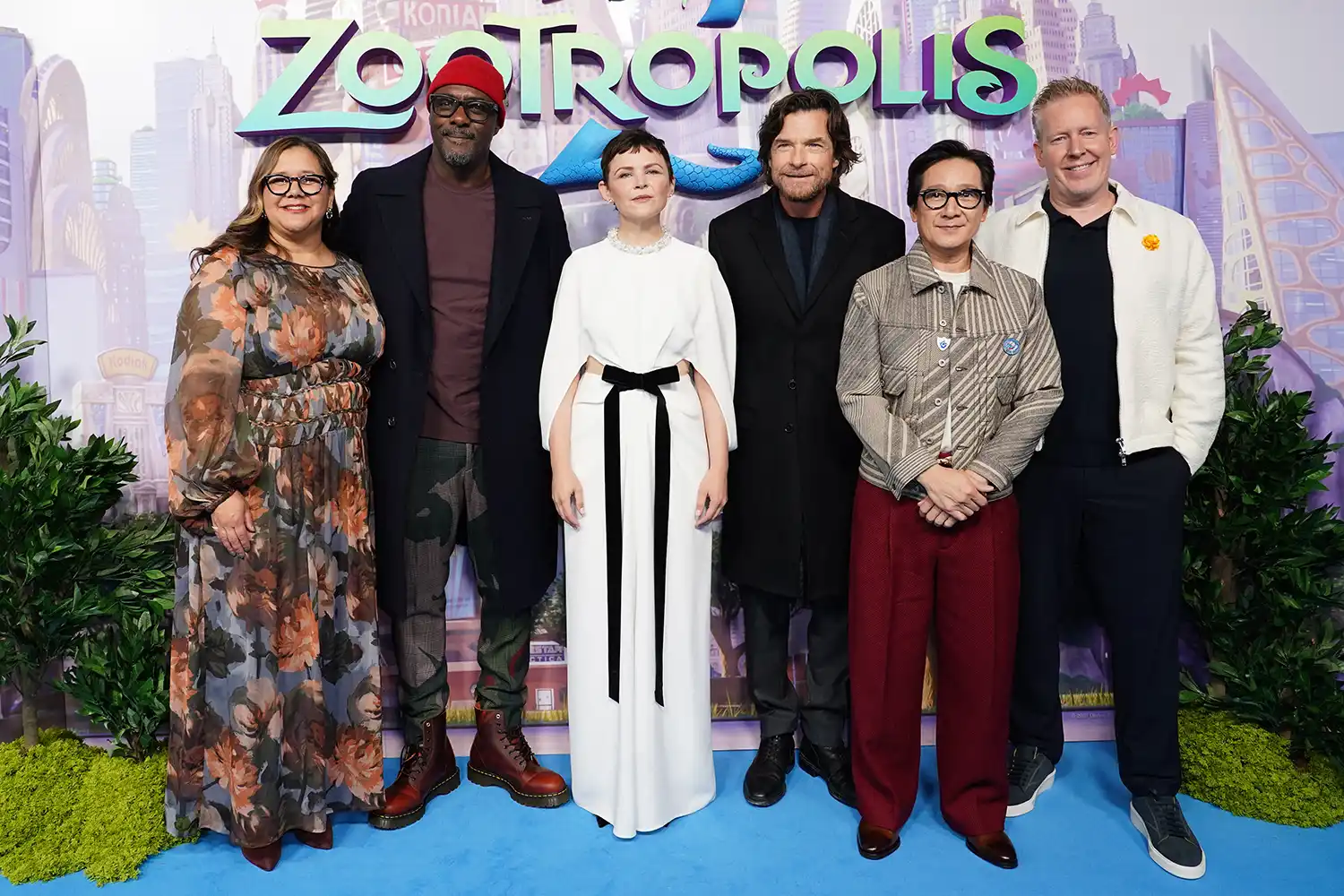 Yvett Merino, Idris Elba, Ginnifer Goodwin, Jason Bateman, Ke Huy Quan and Jared Bush attending the UK premiere of Zootropolis 2, at Picturehouse Central in London. Picture date: Sunday November 23, 2025.