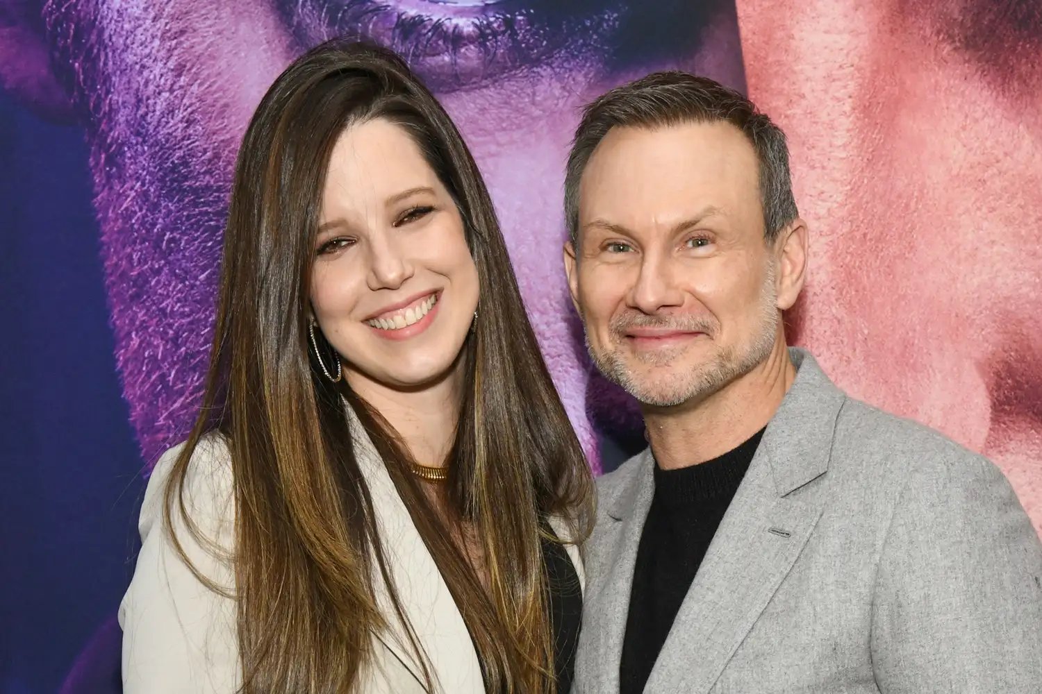 Brittany Lopez, Christian Slater at "Dexter: Original Sin" Premiere - Arrivals at SVA Theatre on December 11, 2024