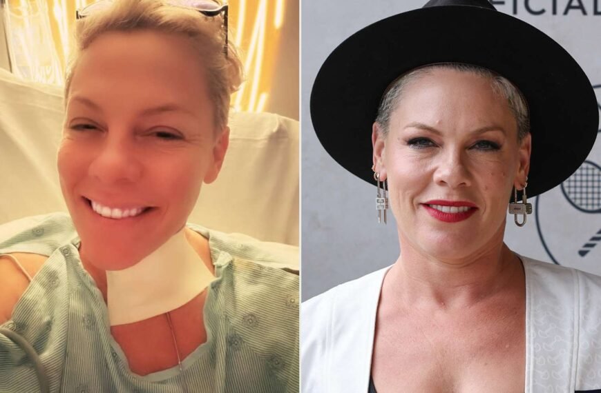 Pink Celebrates New Year’s Eve in Hospital with Heartfelt Photo and Bandage on Neck