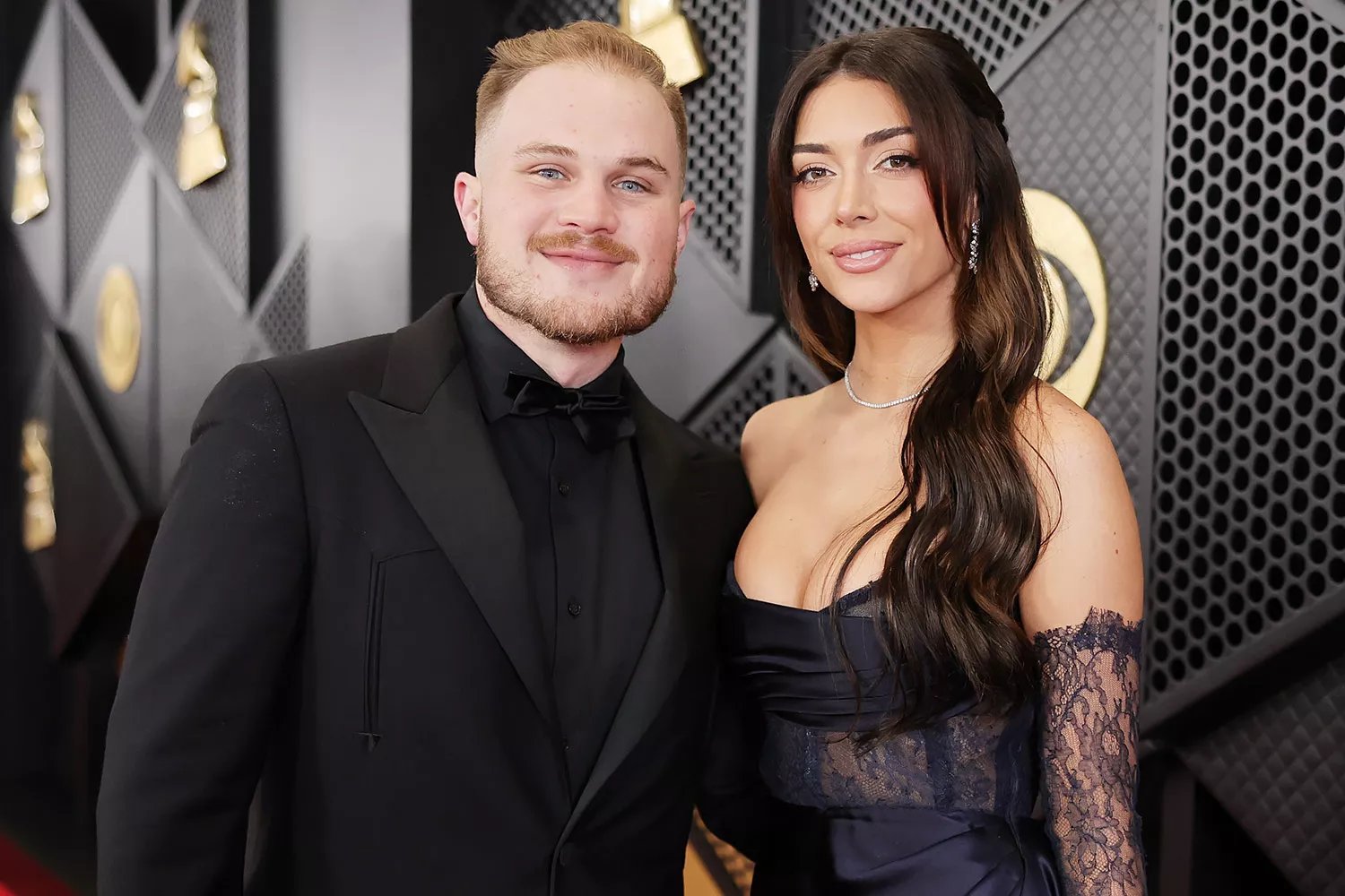 Zach Bryan and Brianna LaPaglia attend the 66th GRAMMY Awards at Crypto.com Arena on February 04, 2024 in Los Angeles, California.