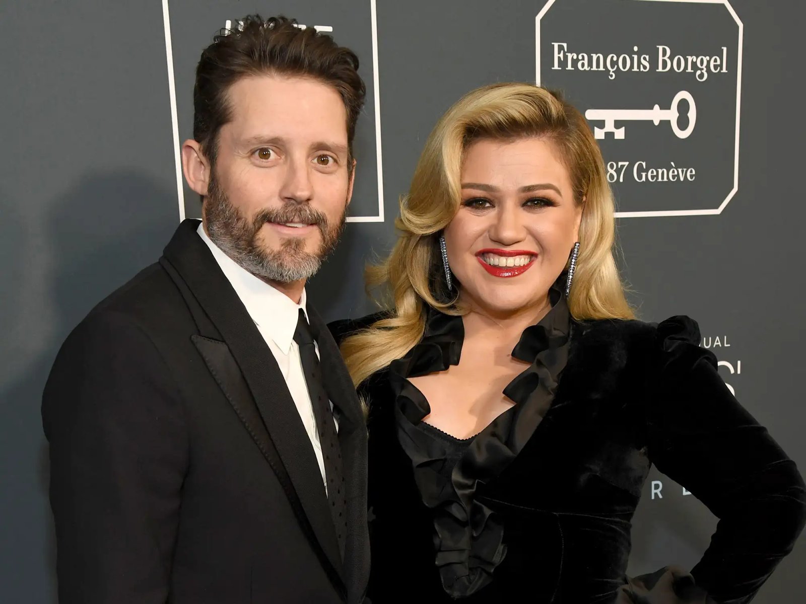 Brandon Blackstock and Kelly Clarkson attend the 25th Annual Critics' Choice Awards on January 12, 2020 in Santa Monica, California.