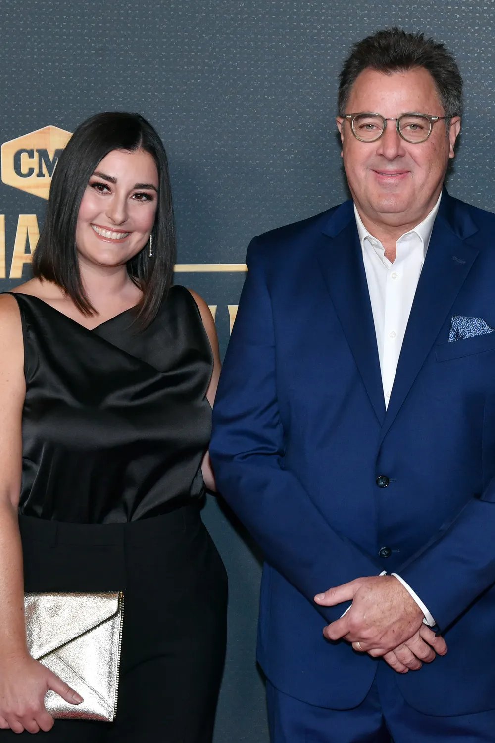 Jenny Gill Van Valkenburg and Vince Gill attend CMT Giants on September 12, 2022 in Nashville, Tennessee.