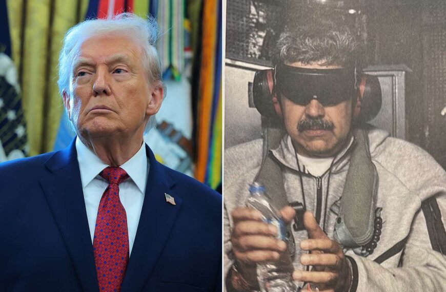 Trump Posts Image of Venezuelan President Nicolás Maduro Blindfolded and Handcuffed on U.S. War Ship