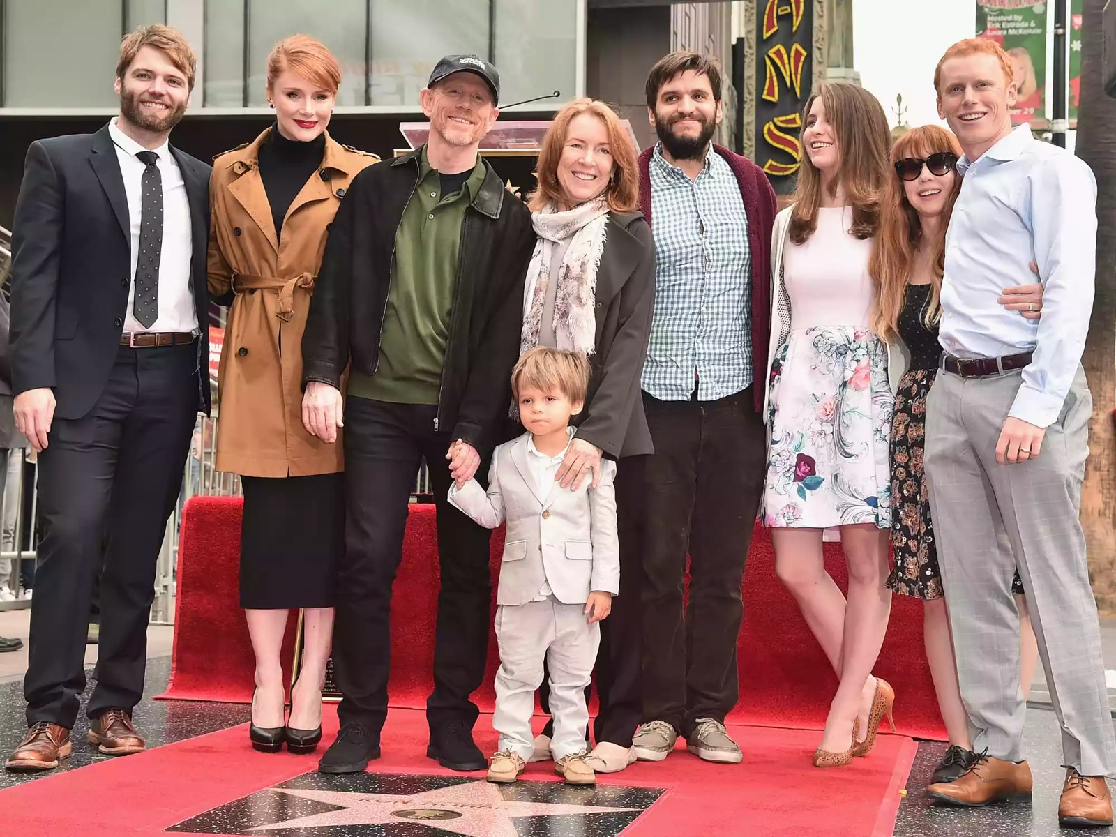 Ron Howard and family attend Ron Howard's star ceremony on the Hollywood Walk of Fame on December 10, 2015 in Hollywood, California.