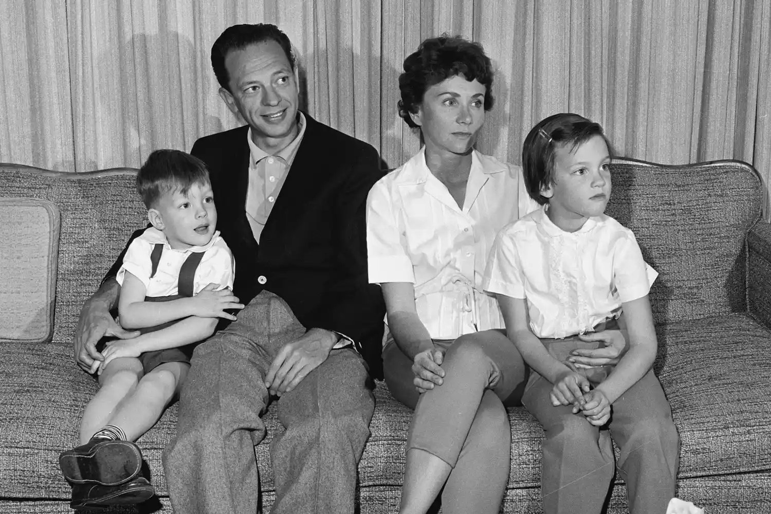 Don Knotts with his family on March 2, 1961.