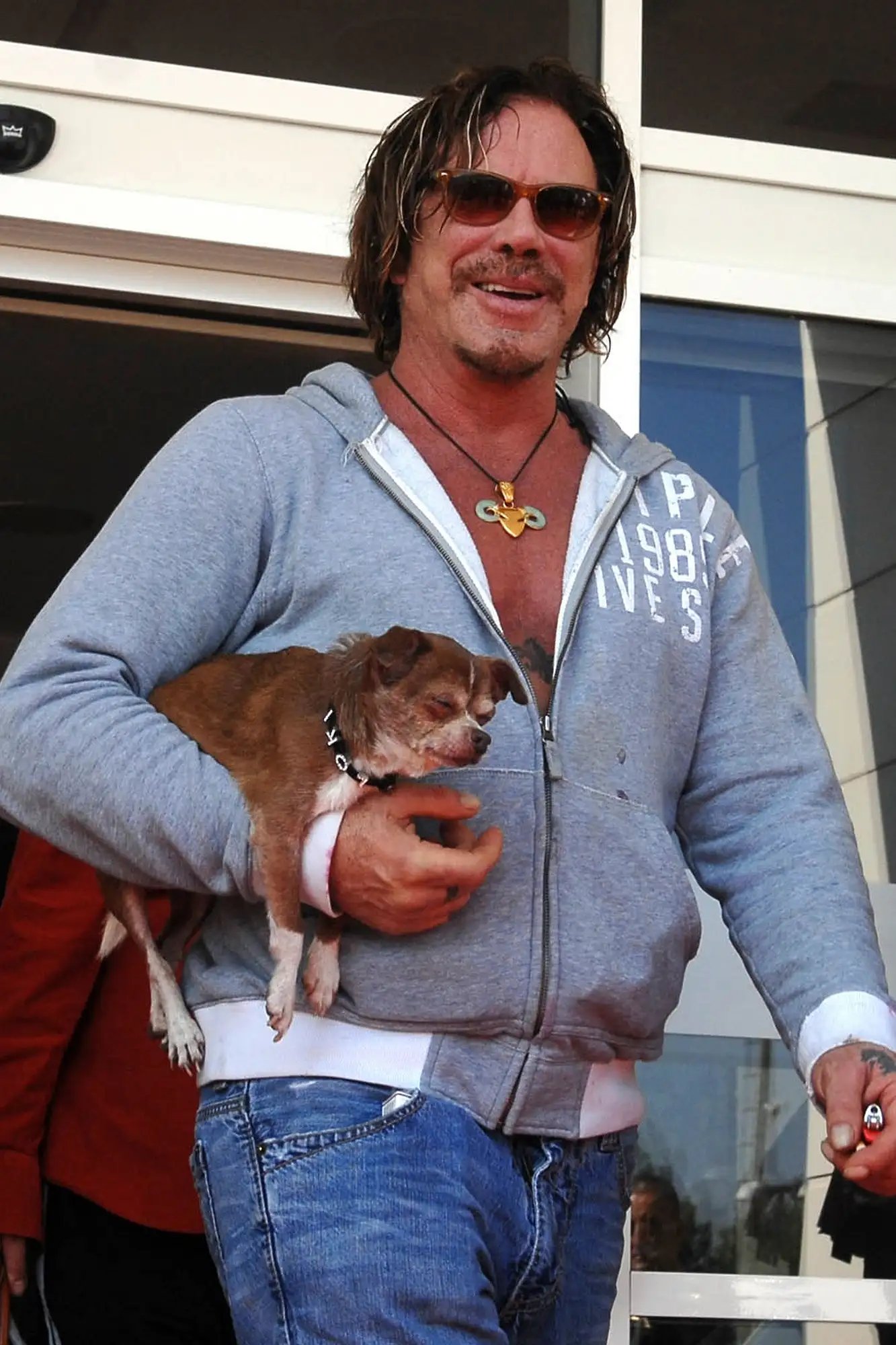 ANTALYA, TURKIYE - (ARCHIVE): A file photo dated October 17, 2008, shows US actor Mickey Rourke arrives in Antalya to attend the premiere of the 'Wrestler' in Antalya, Turkiye.