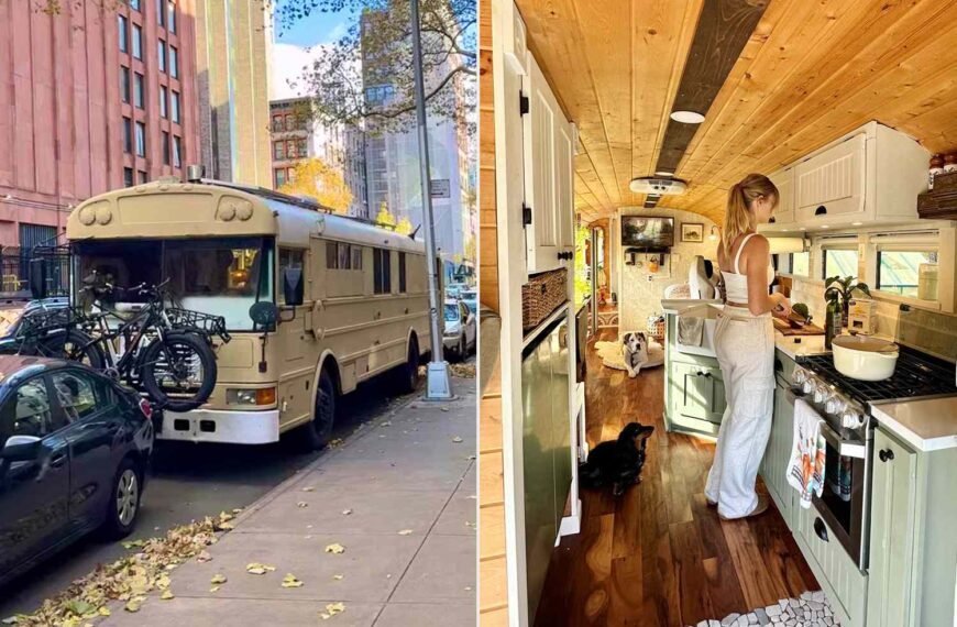 Couple Invests $40K to Turn School Bus into Their Dream Mobile Home and Shares Their Biggest Challenge