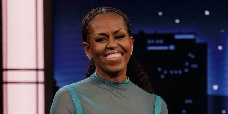 Michelle Obama Takes the Office Style Up a Notch with a Sparkling Skirt Suit