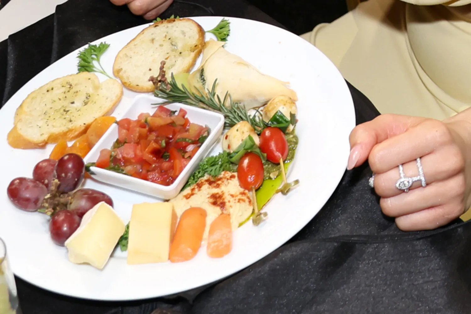 A plate of food at the Critics Choice Awards.
