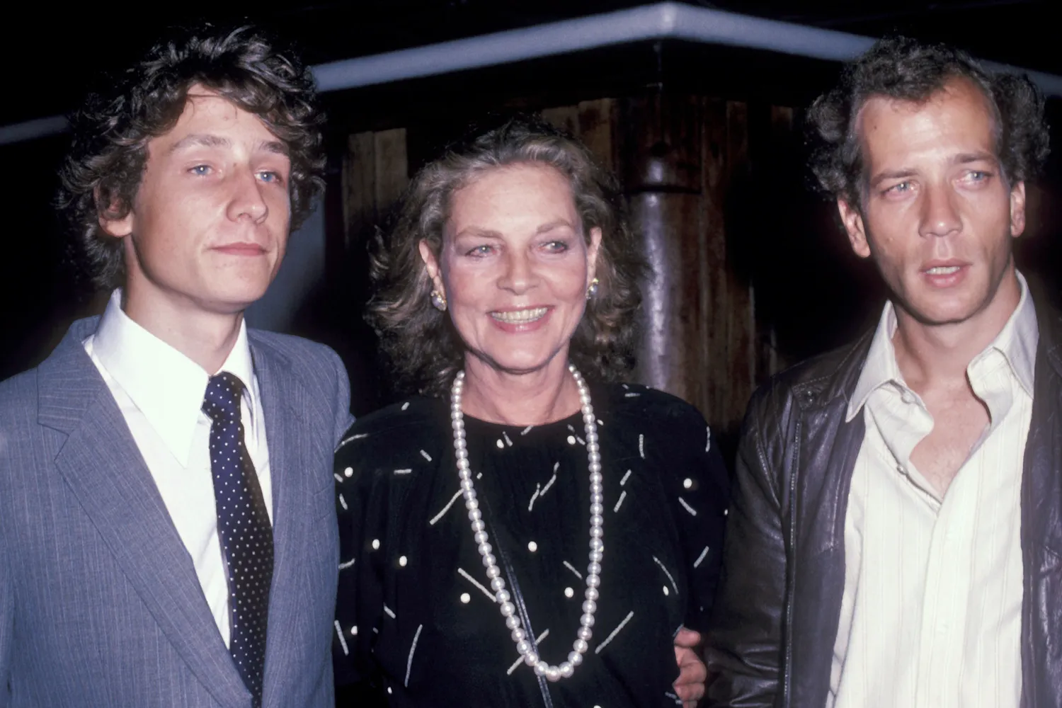 Sam Robards, Lauren Bacall and Stephen Bogart during the Premiere Party for 'The Tempest' on Aug. 8, 1982, in New York City.
