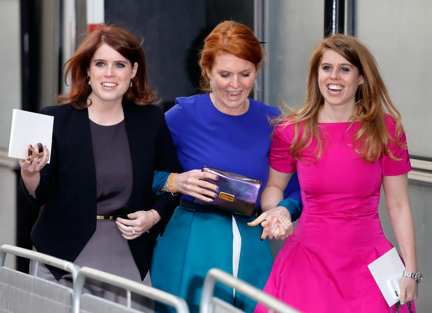 Sarah Ferguson with her daughters Princess Eugenie and Princess Beatrice in 2016.