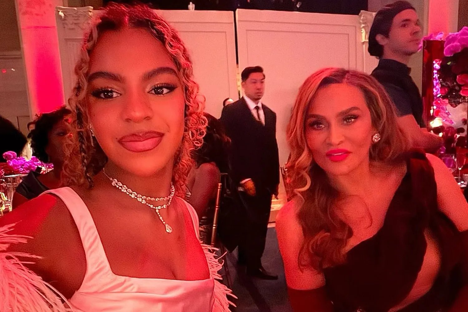 Blue Ivy poses with Tina Knowles in selfie at the Angel Ball
