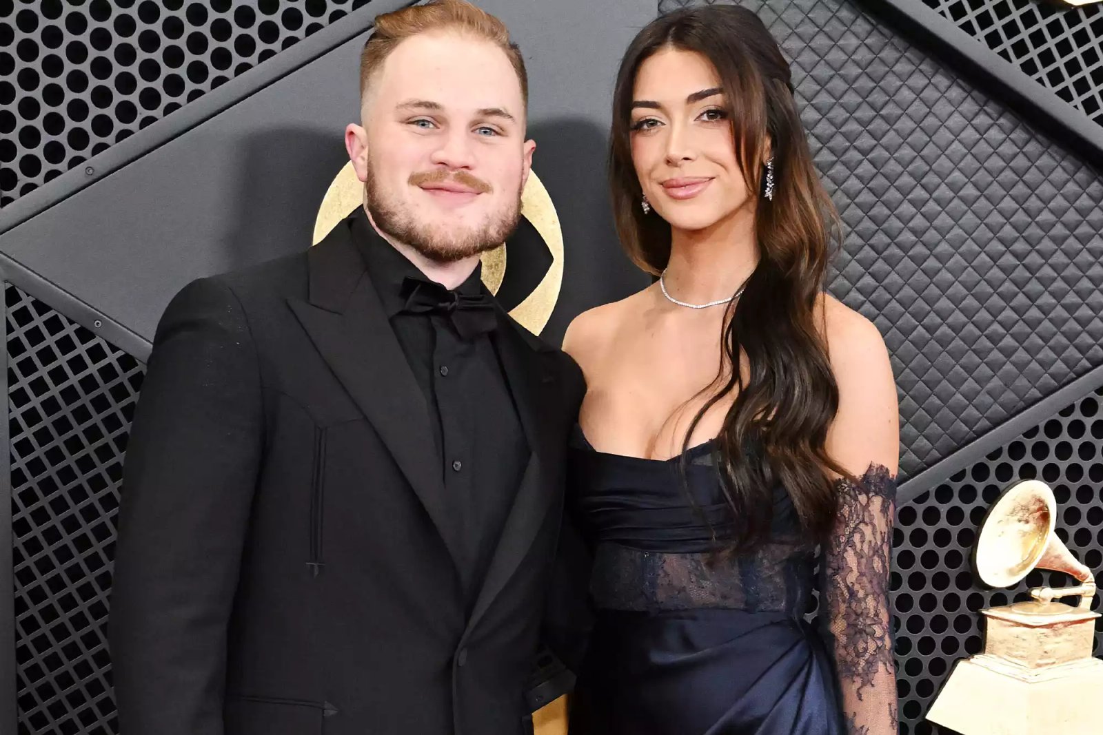 Zach Bryan and Brianna LaPaglia aka 'Brianna Chickenfry' at the 66th Annual GRAMMY Awards held at Crypto.com Arena on February 4, 2024 in Los Angeles, California.